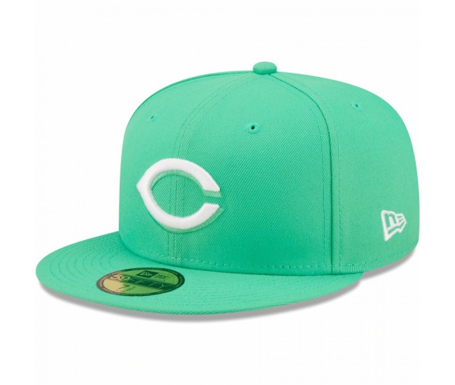 Cincinnati Reds Men's New Era Green Logo 59FIFTY Fitted Hat