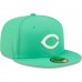 Cincinnati Reds Men's New Era Green Logo 59FIFTY Fitted Hat