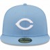 Cincinnati Reds Men's New Era Sky Blue Logo White 59FIFTY Fitted Hat