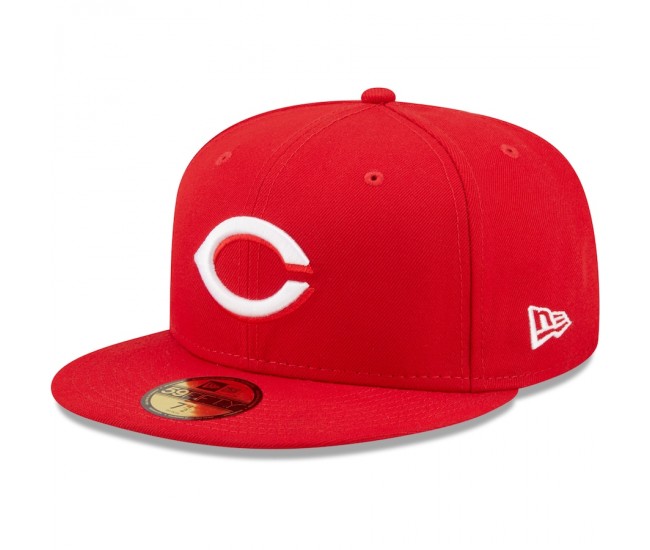 Cincinnati Reds Men's New Era Red Logo 59FIFTY Fitted Hat