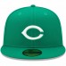 Cincinnati Reds Men's New Era Kelly Green White Logo 59FIFTY Fitted Hat