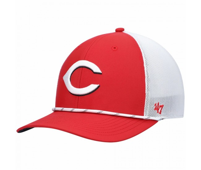 Cincinnati Reds Men's '47 Red/White Burden Trucker Snapback Hat