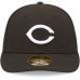 Cincinnati Reds Men's New Era Black & White Low Profile 59FIFTY Fitted Hat