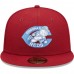 Cincinnati Reds Men's New Era Cardinal 1990 World Series Air Force Blue Undervisor 59FIFTY Fitted Hat