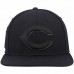 Cincinnati Reds Men's Pro Standard Black Triple Black Wool Snapback Hat