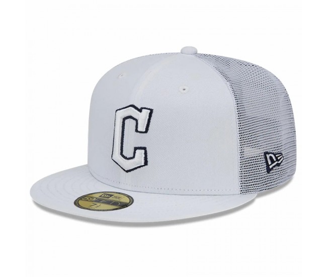 Cleveland Guardians Men's New Era White 2022 Batting Practice 59FIFTY Fitted Hat