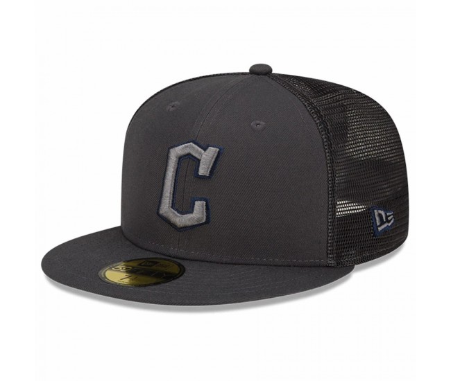 Cleveland Guardians Men's New Era Graphite 2022 Batting Practice 59FIFTY Fitted Hat