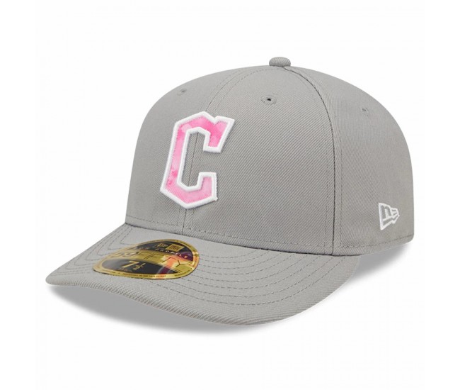 Cleveland Guardians Men's New Era Gray 2022 Mother's Day On-Field Low Profile 59FIFTY Fitted Hat