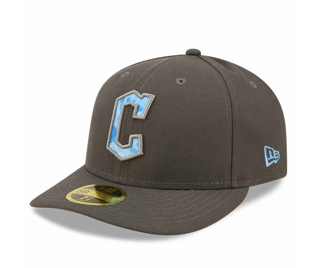 Cleveland Guardians Men's New Era Graphite 2022 Father's Day On-Field Low Profile 59FIFTY Fitted Hat