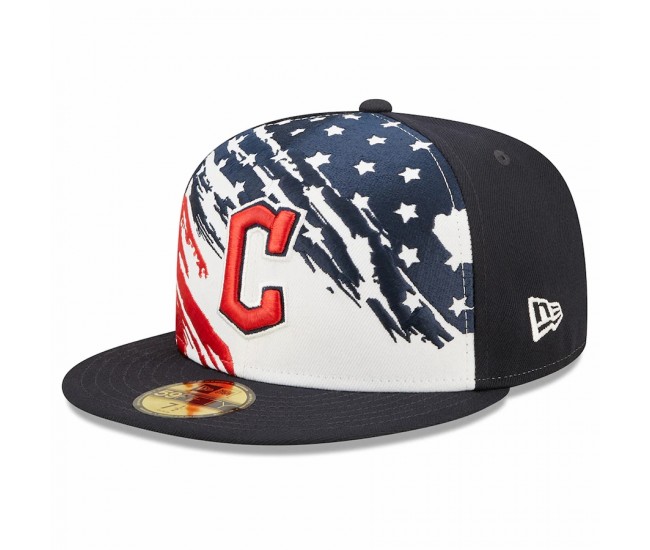 Cleveland Guardians Men's New Era Navy 2022 4th of July On-Field 59FIFTY Fitted Hat