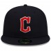 Cleveland Guardians Men's New Era Navy Road Authentic Collection On-Field 59FIFTY Fitted Hat