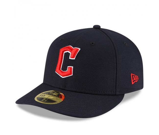 Cleveland Guardians Men's New Era Navy Authentic Collection On-Field Road Low Profile 59FIFTY Fitted Hat