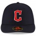 Cleveland Guardians Men's New Era Navy Authentic Collection On-Field Road Low Profile 59FIFTY Fitted Hat