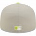 Cleveland Guardians Men's New Era Gray/Green Team Logo Cyber 59FIFTY Fitted Hat