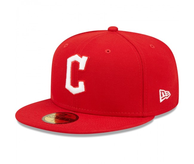 Cleveland Guardians Men's New Era Red Logo 59FIFTY Fitted Hat