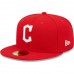 Cleveland Guardians Men's New Era Red Logo 59FIFTY Fitted Hat