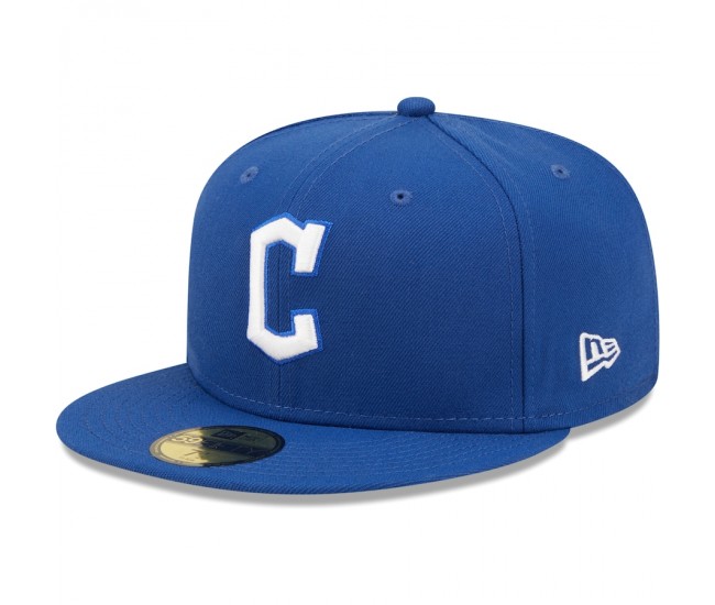 Cleveland Guardians Men's New Era Royal Logo 59FIFTY Fitted Hat