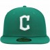 Cleveland Guardians Men's New Era Green White Logo 59FIFTY Fitted Hat