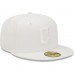 Cleveland Guardians Men's New Era White on White 59FIFTY Fitted Hat