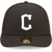 Men's Cleveland Guardians New Era Black & White Low Profile 59FIFTY Fitted Hat