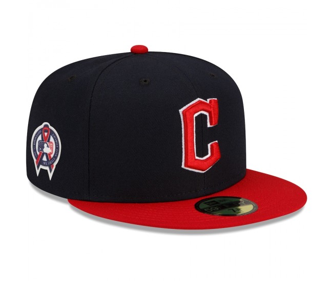 Cleveland Guardians Men's New Era Navy 9/11 Memorial Side Patch 59FIFTY Fitted Hat