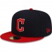 Cleveland Guardians Men's New Era Navy 9/11 Memorial Side Patch 59FIFTY Fitted Hat