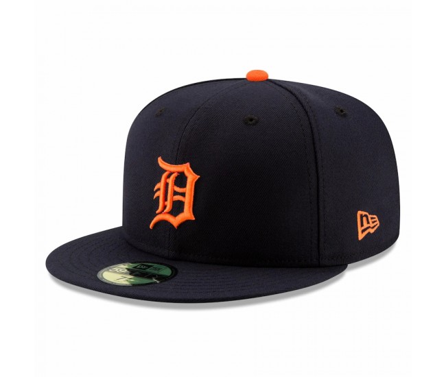 Detroit Tigers Men's New Era Navy Road Authentic Collection On-Field Logo 59FIFTY Fitted Hat