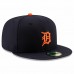 Detroit Tigers Men's New Era Navy Road Authentic Collection On-Field Logo 59FIFTY Fitted Hat