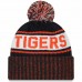 Detroit Tigers Men's New Era Navy Marl Cuffed Knit Hat with Pom