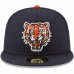 Detroit Tigers Men's New Era Navy Cooperstown Collection Logo 59FIFTY Fitted Hat