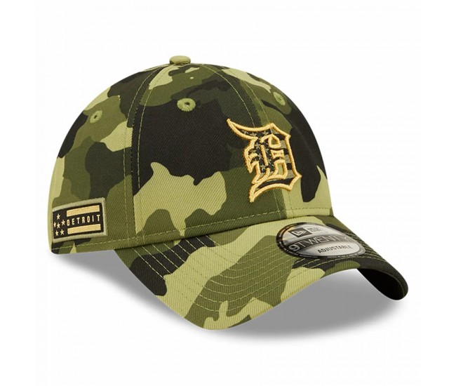 Detroit Tigers Men's New Era Camo 2022 Armed Forces Day 9TWENTY Adjustable Hat