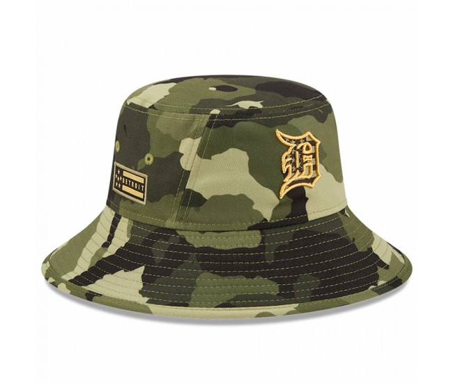 Detroit Tigers Men's New Era Camo 2022 Armed Forces Day Bucket Hat