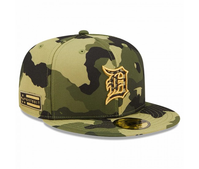 Detroit Tigers Men's New Era Camo 2022 Armed Forces Day On-Field 59FIFTY Fitted Hat