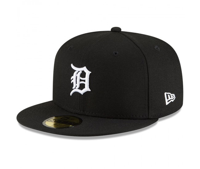 Detroit Tigers Men's New Era Black Logo 59FIFTY Fitted Hat