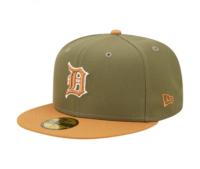 Detroit Tigers Men's New Era Olive/Brown Two-Tone Color Pack 59FIFTY Fitted Hat