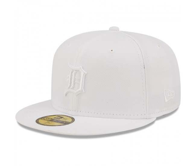 Detroit Tigers Men's New Era White on White 59FIFTY Fitted Hat