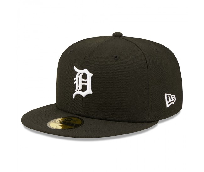 Detroit Tigers Men's New Era Black Team Logo 59FIFTY Fitted Hat