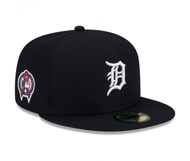 Detroit Tigers Men's New Era Navy 9/11 Memorial Side Patch Team 59FIFTY Fitted Hat