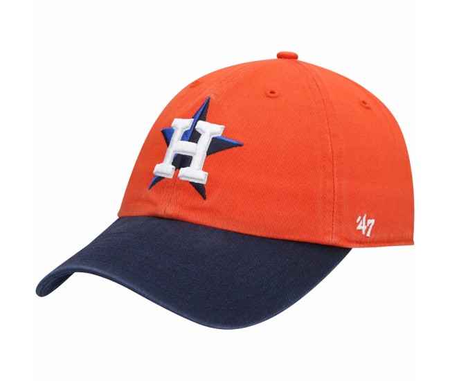 Houston Astros Men's '47 Orange/Navy Alternate Clean Up Adjustable Hat