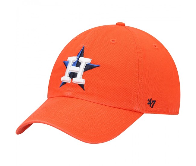 Houston Astros Men's '47 Orange Team Clean Up Adjustable Hat