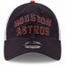 Houston Astros Men's New Era Navy Frayed Wordmark Trucker 9TWENTY Adjustable Hat