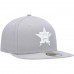 Houston Astros Men's New Era Gray Logo White 59FIFTY Fitted Hat