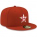 Houston Astros Men's New Era Red Logo White 59FIFTY Fitted Hat