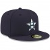 Houston Astros Men's New Era Navy Logo White 59FIFTY Fitted Hat