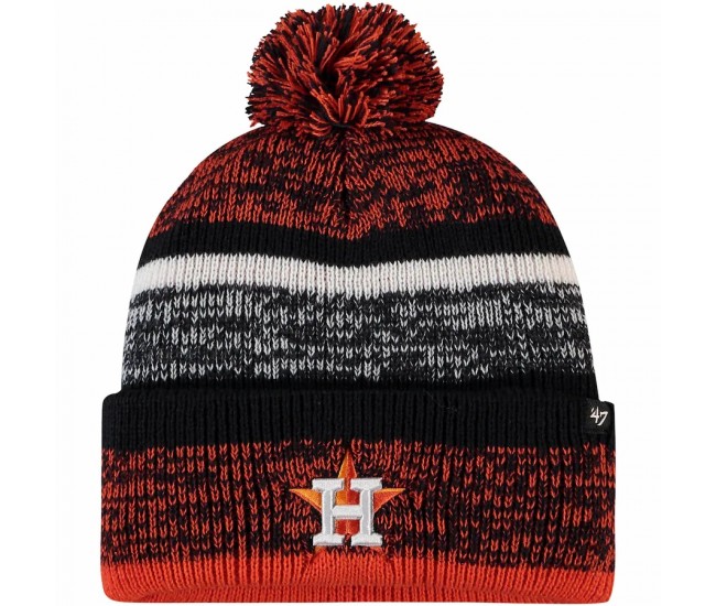 Houston Astros Men's '47 Orange Northward Cuffed Knit Hat with Pom