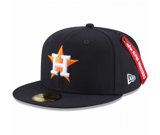 Houston Astros Men's New Era x Alpha Industries Navy 59FIFTY Fitted Hat