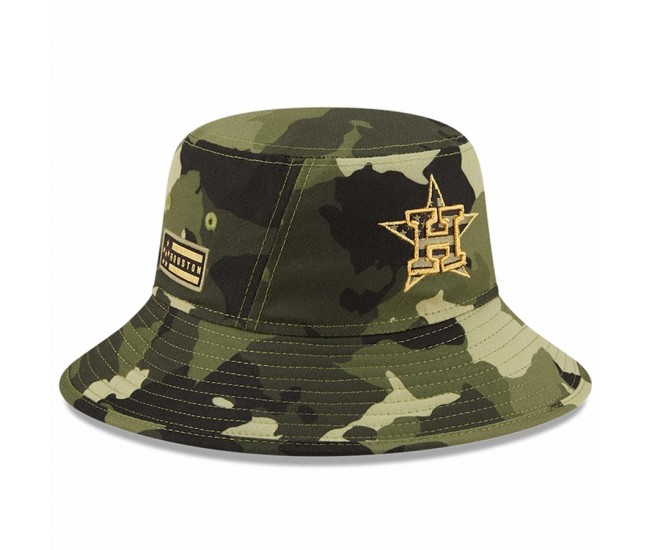 Houston Astros Men's New Era Camo 2022 Armed Forces Day Bucket Hat