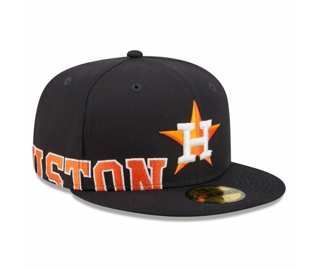 Houston Astros Men's New Era Navy Sidesplit 59FIFTY Fitted Hat