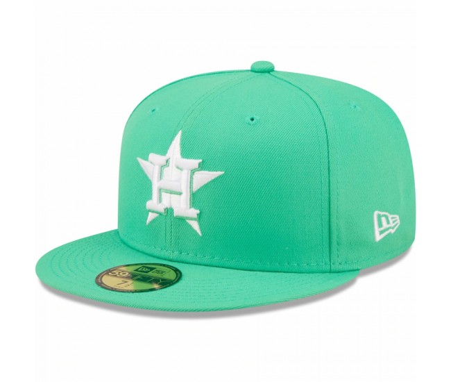 Houston Astros Men's New Era Green Logo 59FIFTY Fitted Hat