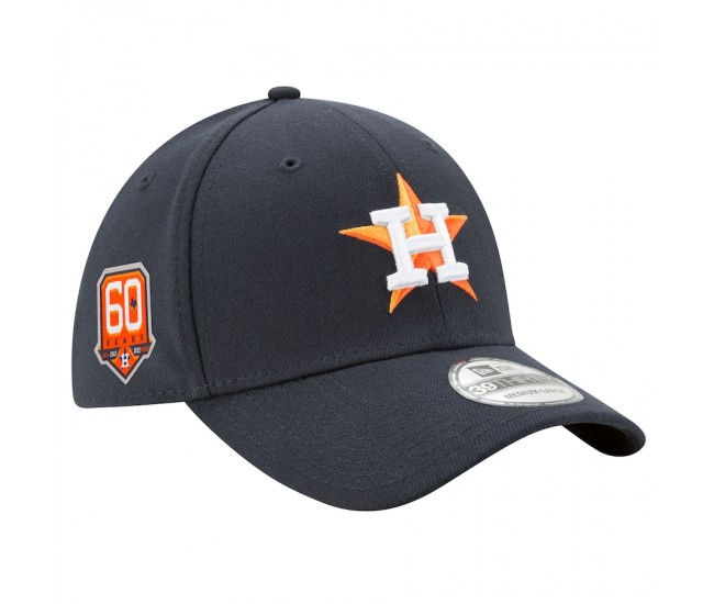 Houston Astros Men's New Era Navy 60th Anniversary Team Classic 39THIRTY Flex Hat